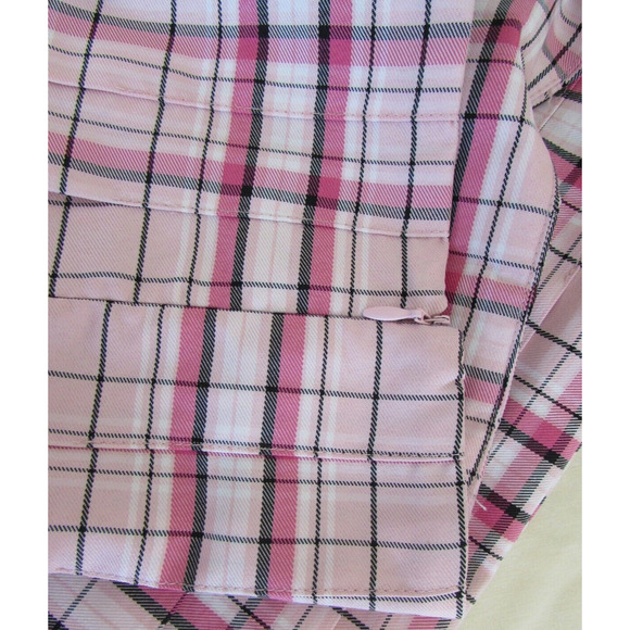 Office Siren Pleated Pink Plaid Micro Mini Skirt Sz M 7-9)Legally Office Corp - Picture 5 of 11